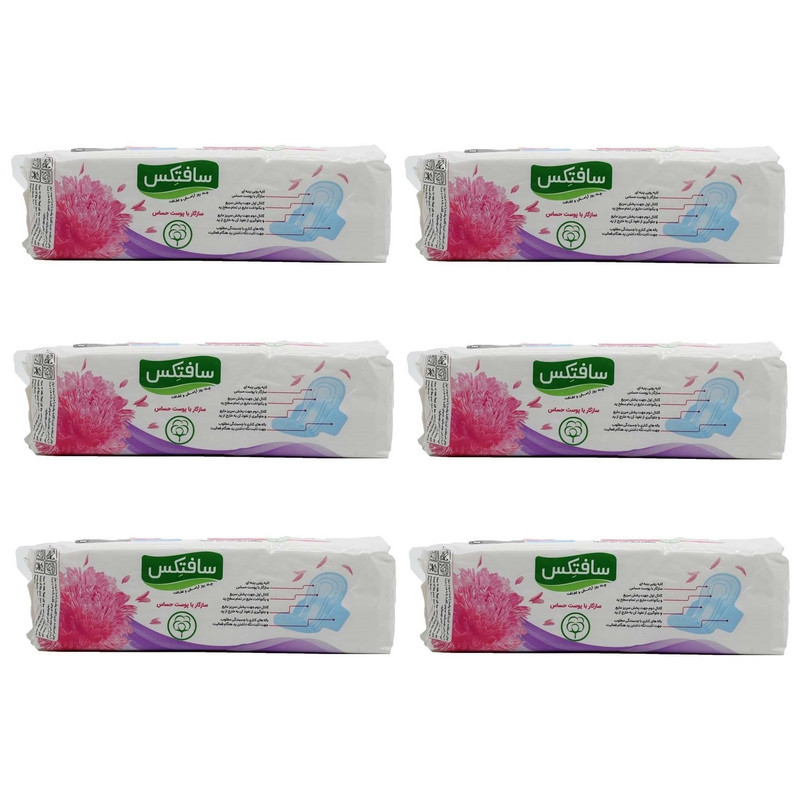نوار بهداشتی سافتکس مدل Sensitive بسته 6 عددی