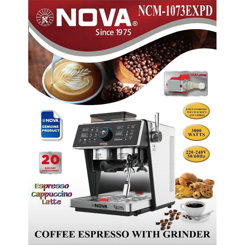 اسپرسو ساز 2800 میلی‌لیتر نوا مدل NCM-1073EXPD