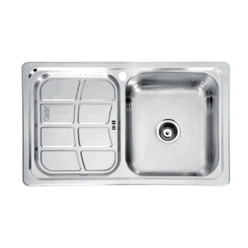 سینک ظرفشویی استیل توکار یک لگنه نگین الماس مدل SA-40