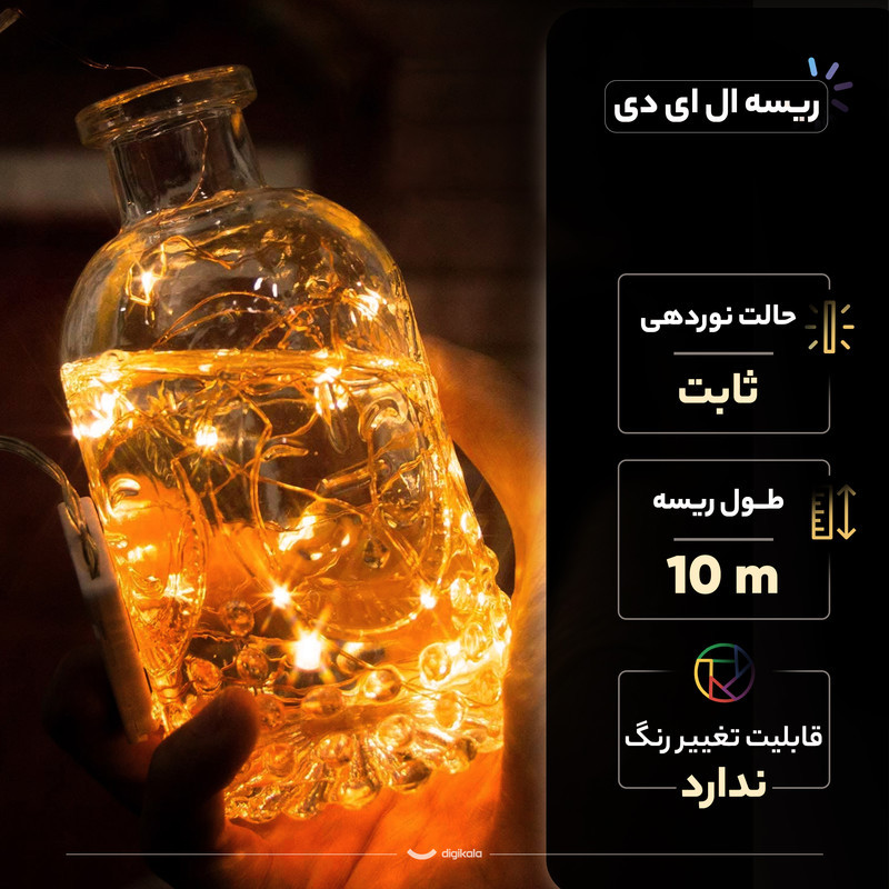 ریسه ال ای دی مدل سوزنی طول 10 متری