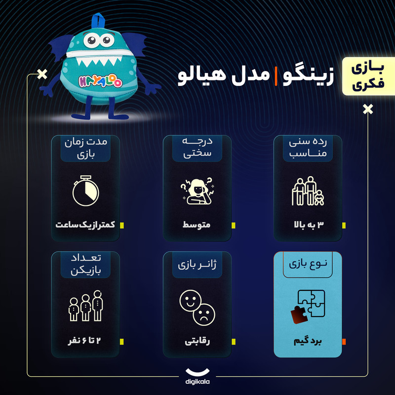 بازی فکری زینگو مدل هیالو