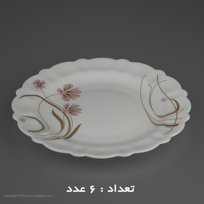سرویس غذا خوری 25 پارچه آیروپال طرح گرد مدل صنم صورتی 