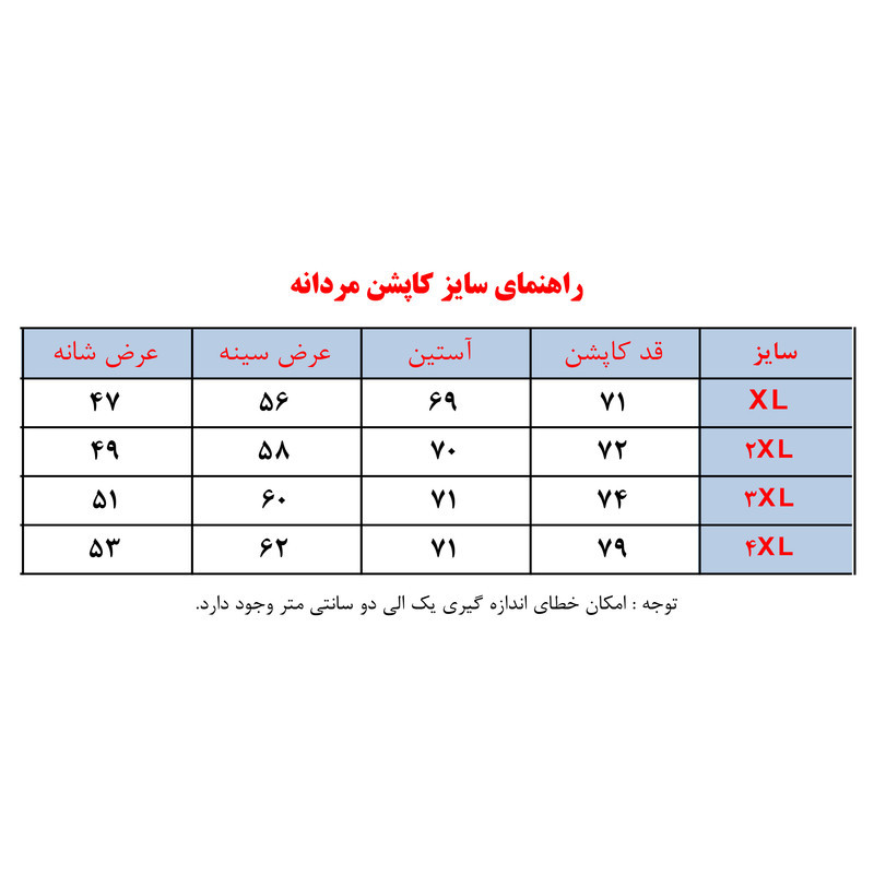 کاپشن مردانه مدل بهمن کد Da-2023