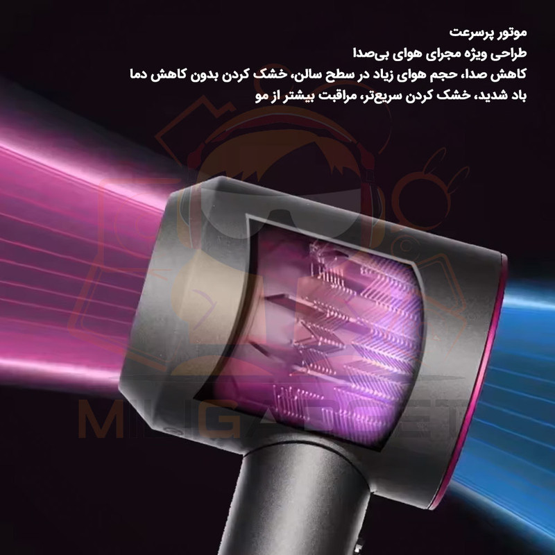 سشوار حرفه‌ای 1600 وات مدل super hair dryer