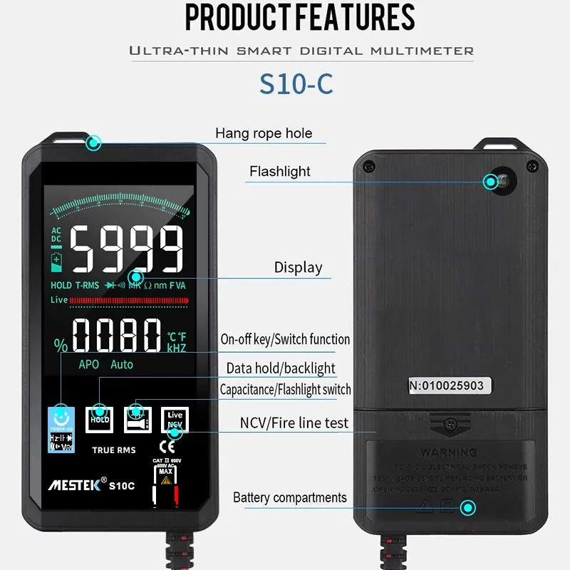 مولتی متر هوشمند مستک مدل S10C