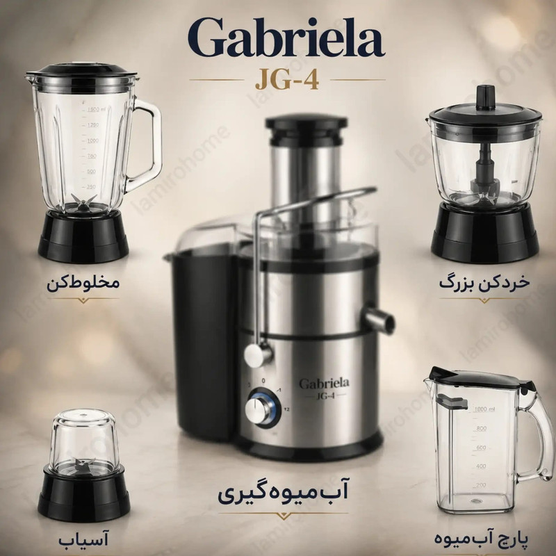 آبمیوه‌گیری چند کاره 800 وات گابریلا مدل 2040