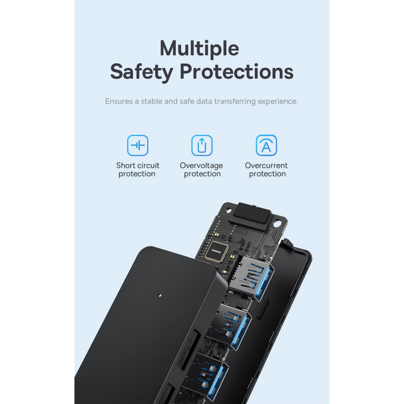 هاب 4 پورت USB 3.0 باسئوس مدل BS-OH080 50cm