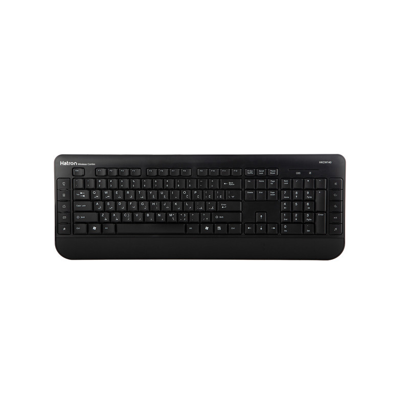 کیبورد و ماوس بی سیم هترون مدل HKCW140، سوییچ ممبران، Full-Size
