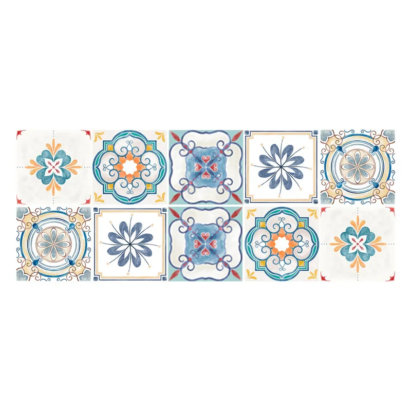 استیکر کاشی طرح سنتی کد 01 مجموعه 10 عددی