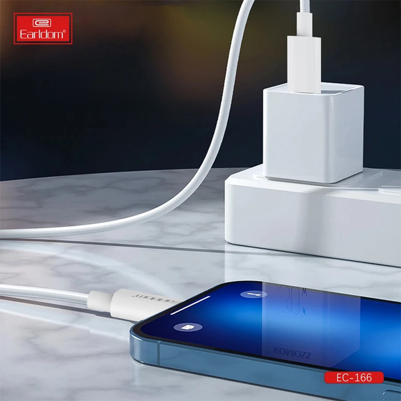 کابل تبدیل USB-C به لایتنینگ ارلدام مدل EC-166i PD20W طول 1 متر