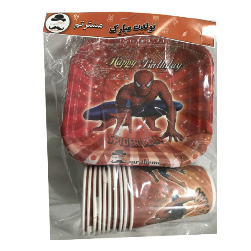 مجموعه 30 عددی تم تولد مستر تم طرح مرد عنکبوتی کد 3
