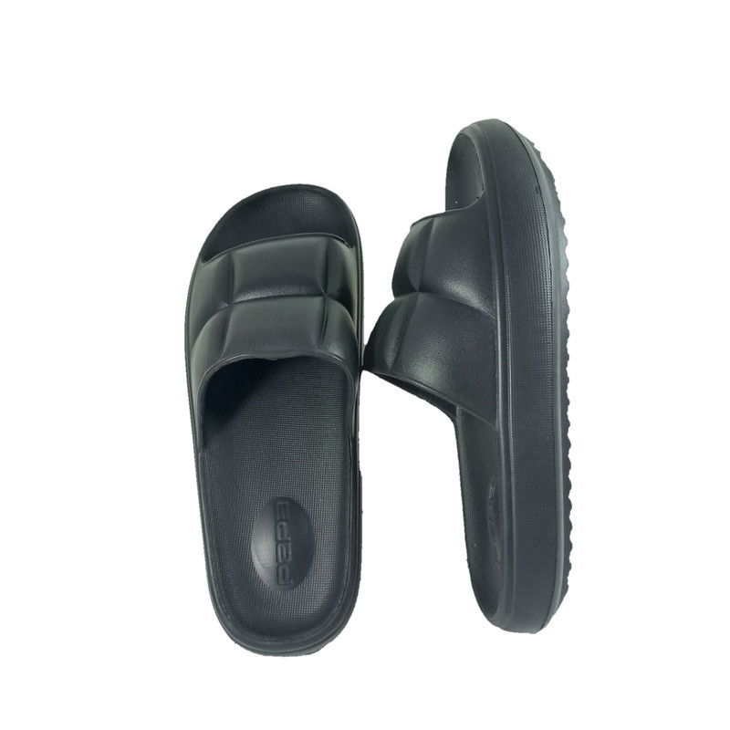 دمپایی مردانه پاپا مدل کوروش کد 123 BLK