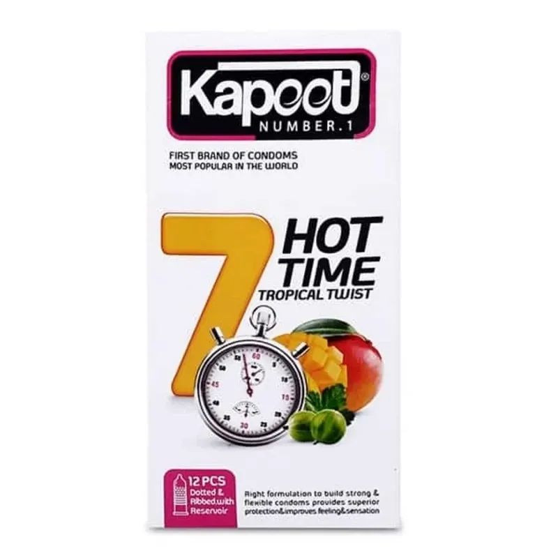 کاندوم تاخیری کاپوت مدل NON-STOP بسته 10 عددی به همراه کاندوم تاخیری کاپوت مدل 7Hot Time بسته 12 عددی