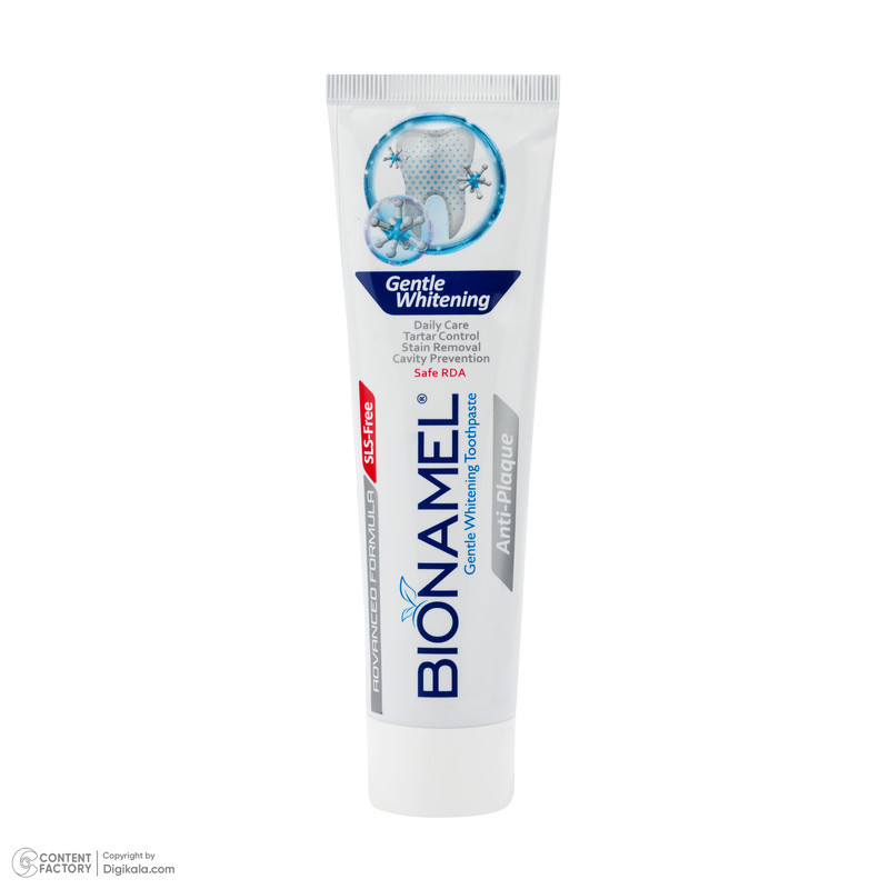 خمیر دندان سفید کننده بایونمل مدل Gentle Whitening با طعم نعناع وزن 130 گرم