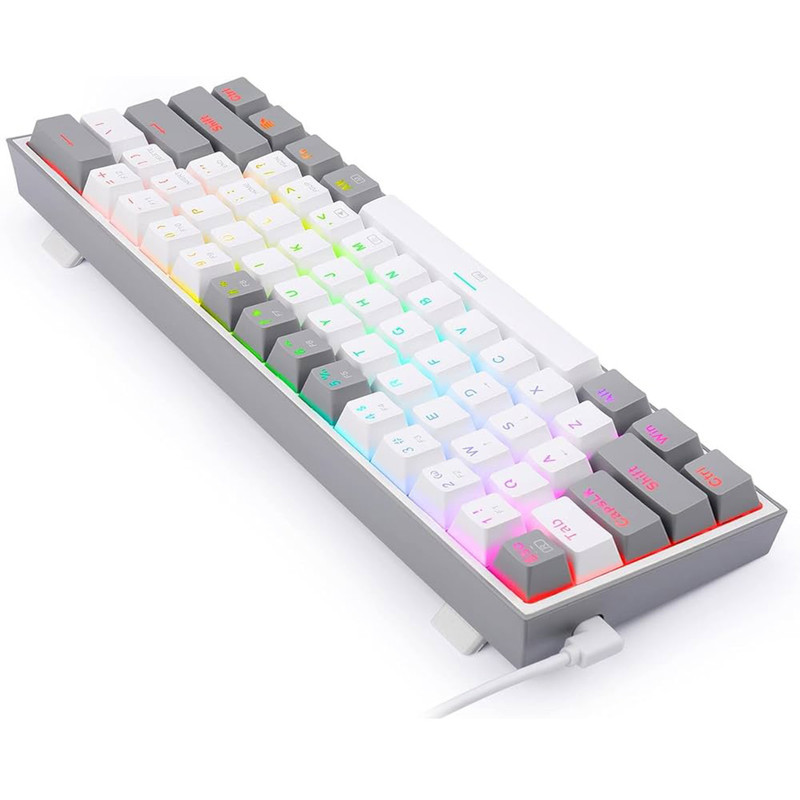 کیبورد مخصوص بازی ردراگون مدل FIZZ K617 WHITEGREY