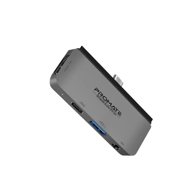 هاب 4 پورت USB-C پرومیت مدل PADHUB-PRO.GREY