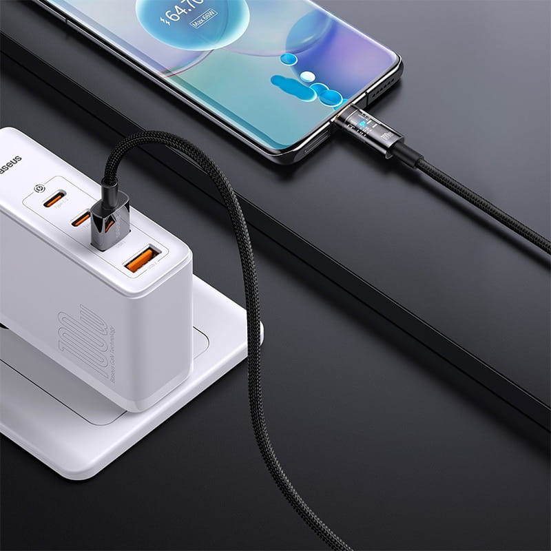 کابل تبدیل USB به USB-C بیسوس مدل CATS000201 Fast Charge 5A طول1 متر