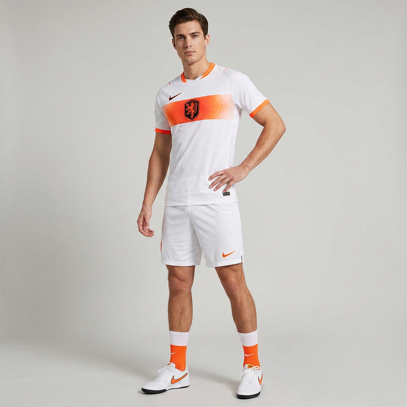 ست تی‌شرت آستین کوتاه و شلوارک ورزشی مردانه مدل هلند Away 2026