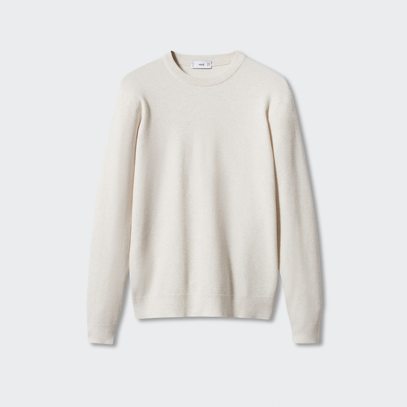 پلیور یقه گرد مردانه مانگو مدل REGULAR FIT COTTON