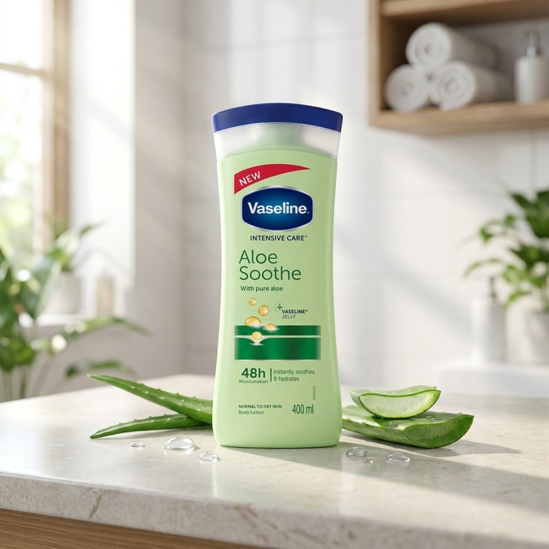 لوسیون بدن وازلین مدل Aloe Sooth حجم 400 میلی لیتر