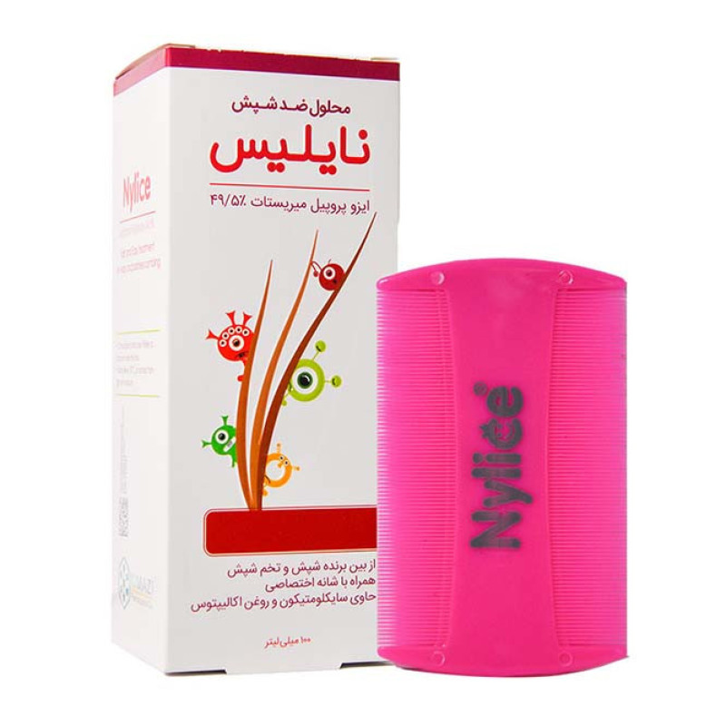 اسپری مو نایلیس مدل Isopropyl myristate حجم 100 میلی لیتر به همراه شانه مو