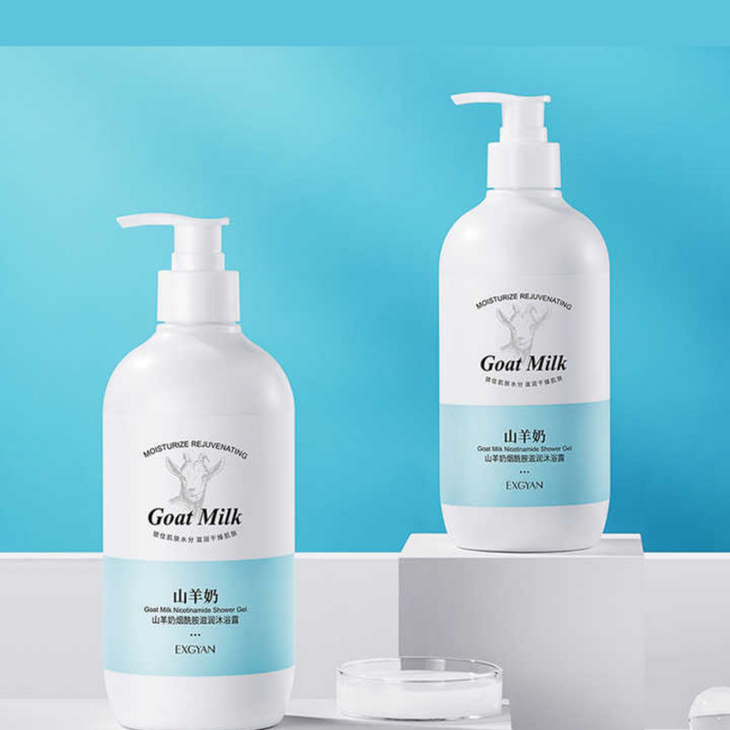 ژل شستشو بدن اکسگین مدل Goat milk nicotinamid حجم 500 میلی لیتر