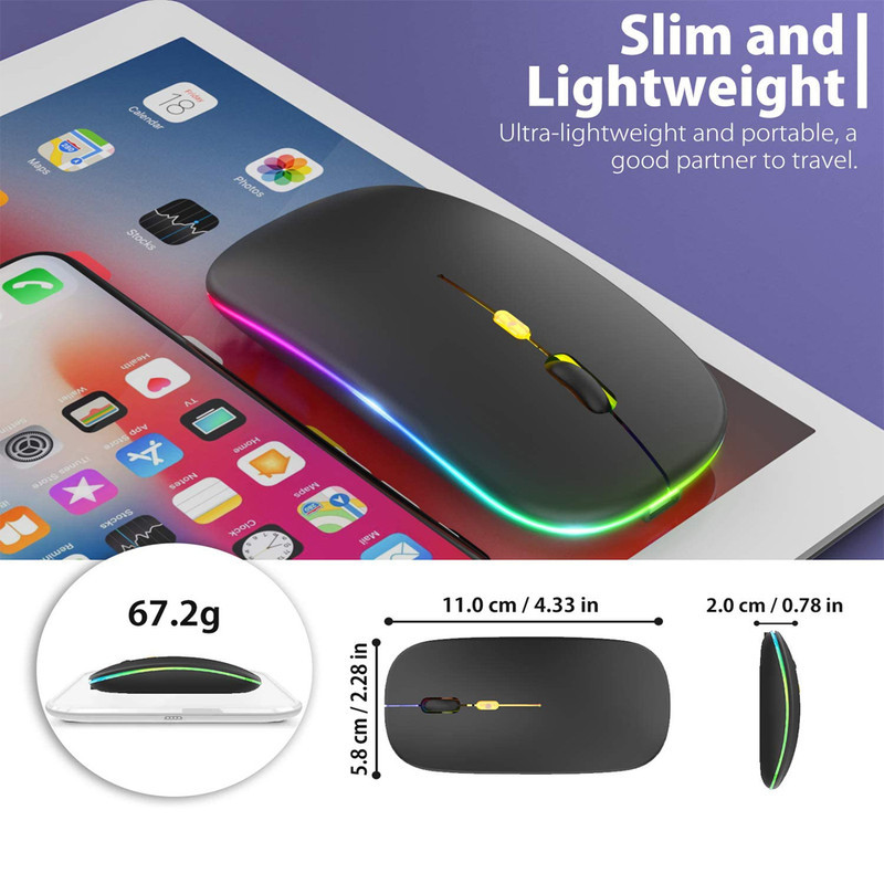 ماوس بی سیم مدل Slim RGB