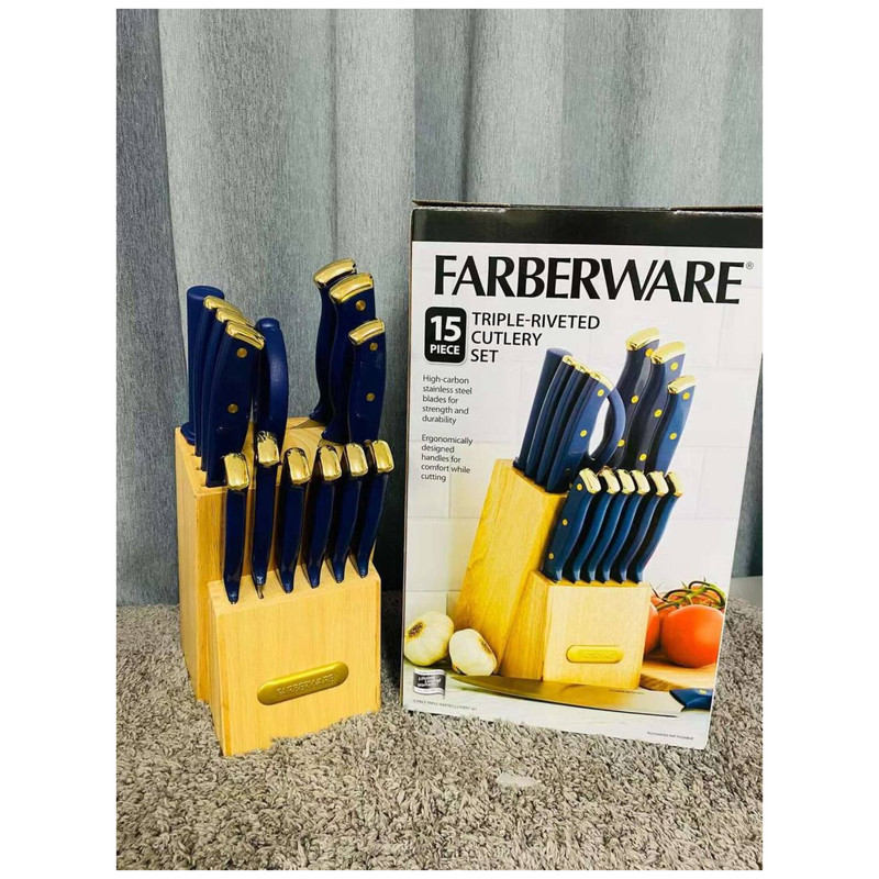 سرویس چاقو آشپزخانه 15 پارچه مدل Farberware