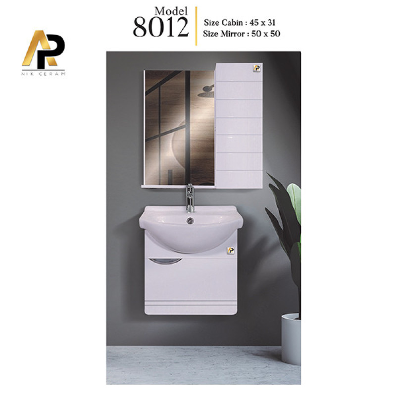 ست کابینت و روشویی مدل 8012 به همراه آینه باکس