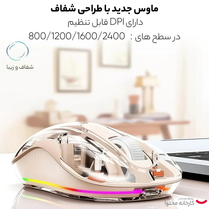 ماوس بی سیم مدل turtle mouse
