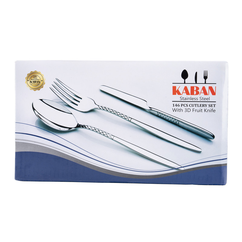 سرویس قاشق، چنگال و کارد استیل 151 پارچه 30 نفره کابان مدل 166