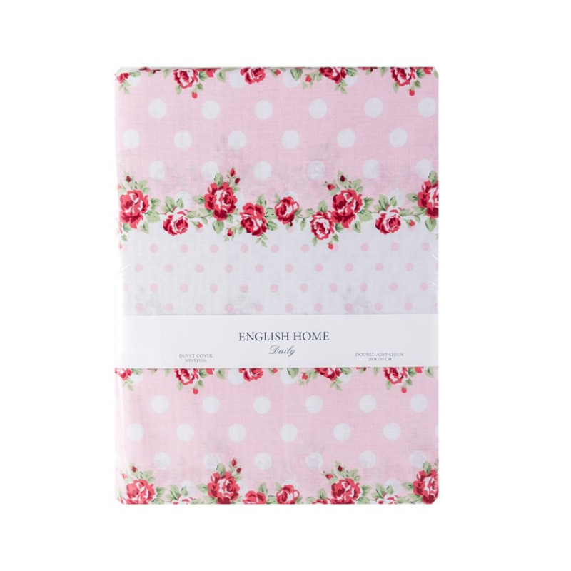روکش لحاف پنبه انگلیش هوم مدل Allure Rosa دو نفره سایز 220x200 سانتی‌متر