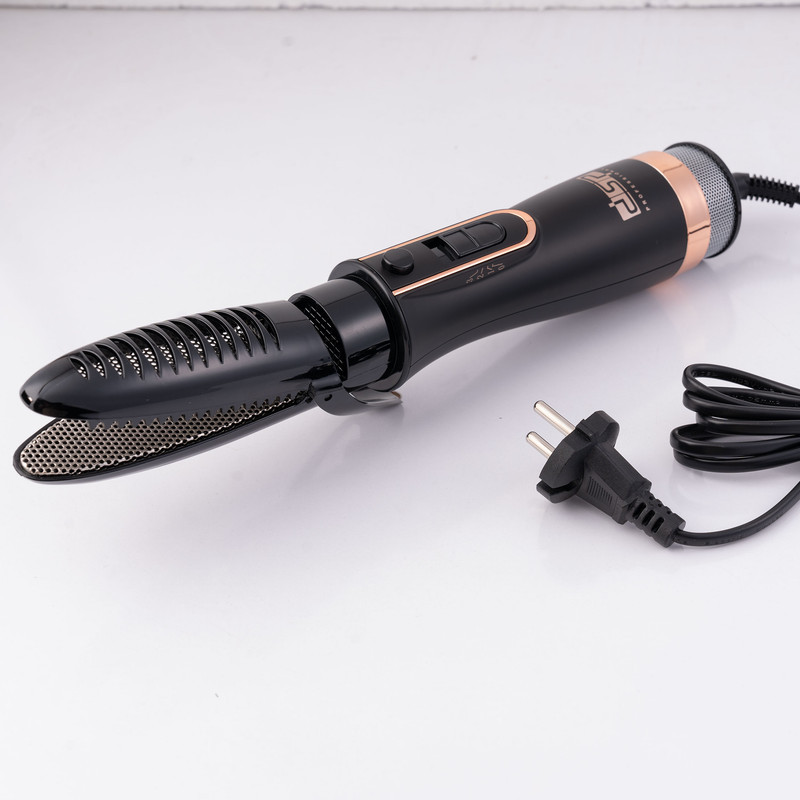 سشوار برس‌دار حالت‌دهنده 800 وات مدل 50172، موتور DC، وزن 300 گرم، دارای سری متمرکز‌کننده پهن، سری شانه‌دار، سری برس‌دار گرد باریک، سری برس‌دار گرد پهن، سری برس‌دار تخت، سری دندانه‌دار با ویژگی فرکنندگی، صاف‌کنندگی، حجم‌دهندگی، با قابلیت باد سرد