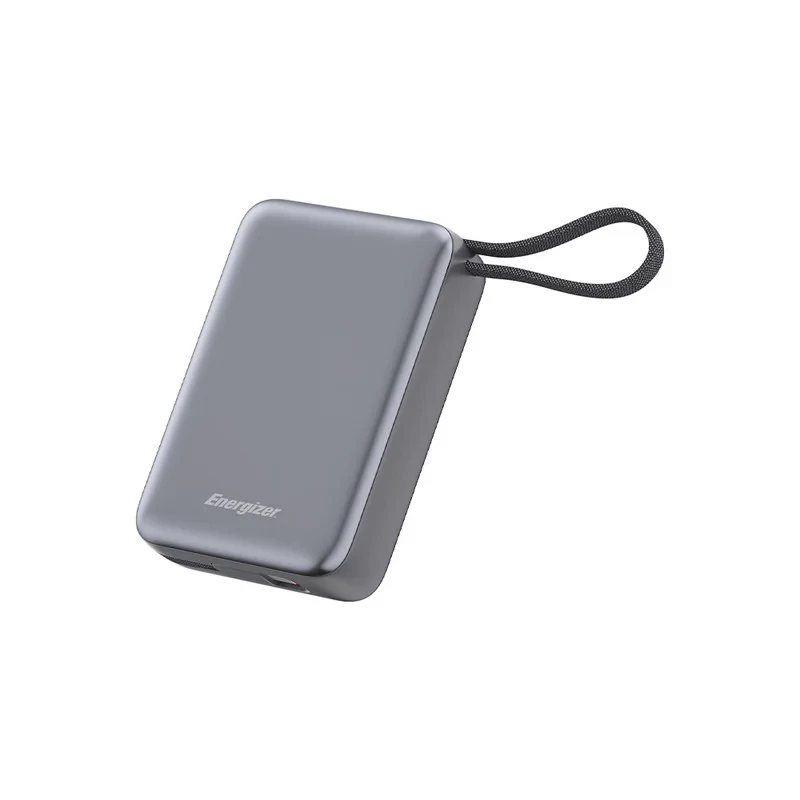 پاوربانک 22.5 وات انرجایزر مدل UE20085PQ ظرفیت 20000 میلی‌آمپرساعت به همراه کابل متصل لایتنینگ