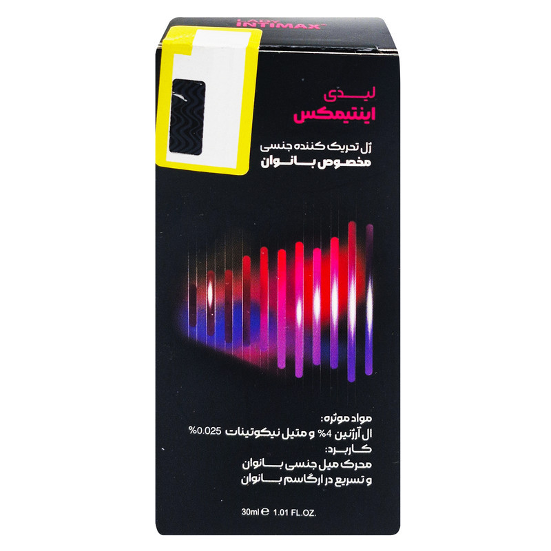 ژل لوبریکانت  اینتی مکس مدل lady حجم 30 میلی لیتر