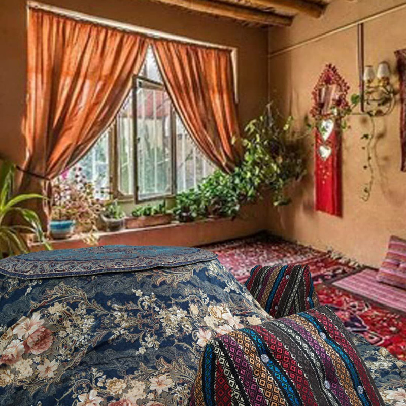 لحاف کرسی خانه سبز اسماعیلی مدل GL-Yalda سایز 400x400 سانتی متر