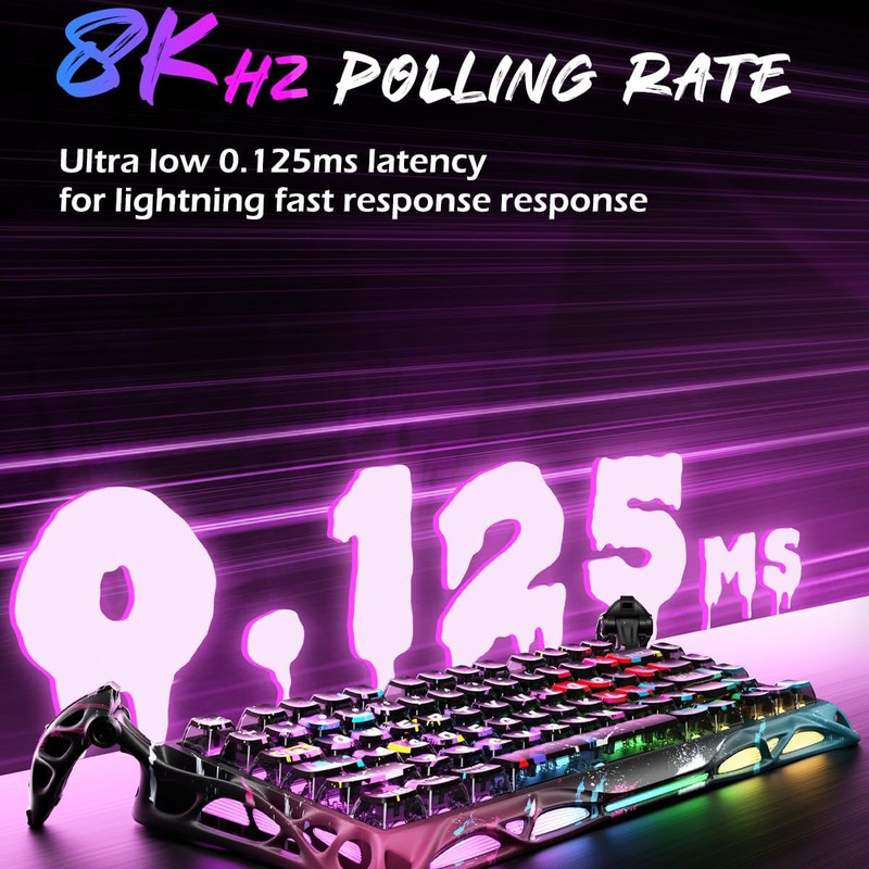 کیبورد مخصوص بازی گراوا استار مدل Mercury V75 Pro Special Edition Neon Graffiti