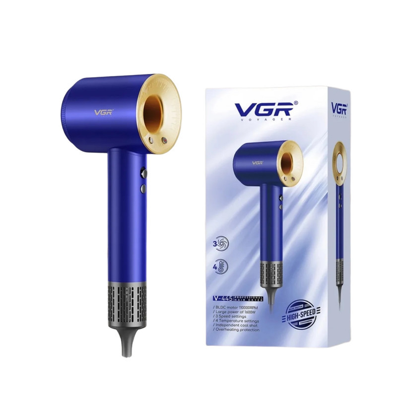 سشوار حرفه ای 1600 وات وی جی ار مدل v-445