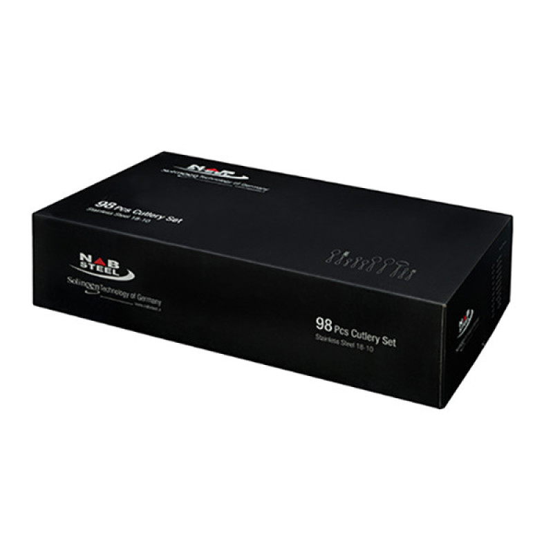 سرویس قاشق و چنگال 98 پارچه ناب استیل مدل ورونا