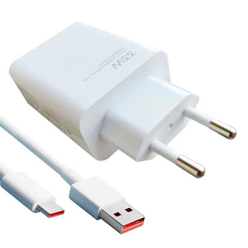 شارژر دیواری شیائومی مدل NOTE 10 PRO (33واتی) به همراه کابل تبدیل USB-C