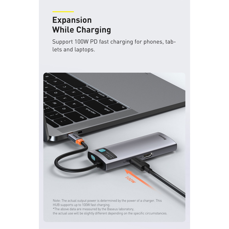 هاب 8 پورت USB-C باسئوس مدل CAHUB-CV0G