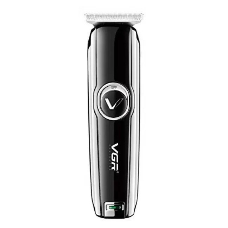 ماشین اصلاح موی بدن و صورت وی جی ار مدل V-168 با تیغه استیل ضد زنگ، طراحی ارگونومیک، شارژ USB، قابلیت تنظیم سرعت و شانه قابل تنظیم دستی