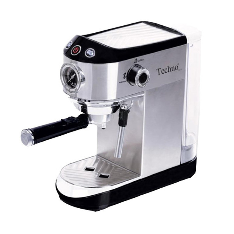 اسپرسوساز خانگی 1000 میلی‌لیتری تکنو مدل te-820، مناسب تهیه اسپرسو، کاپوچینو و کافه لاته، موکا و امریکانو، دارای 1 عدد نازل قهوه، سینی چکه گیر