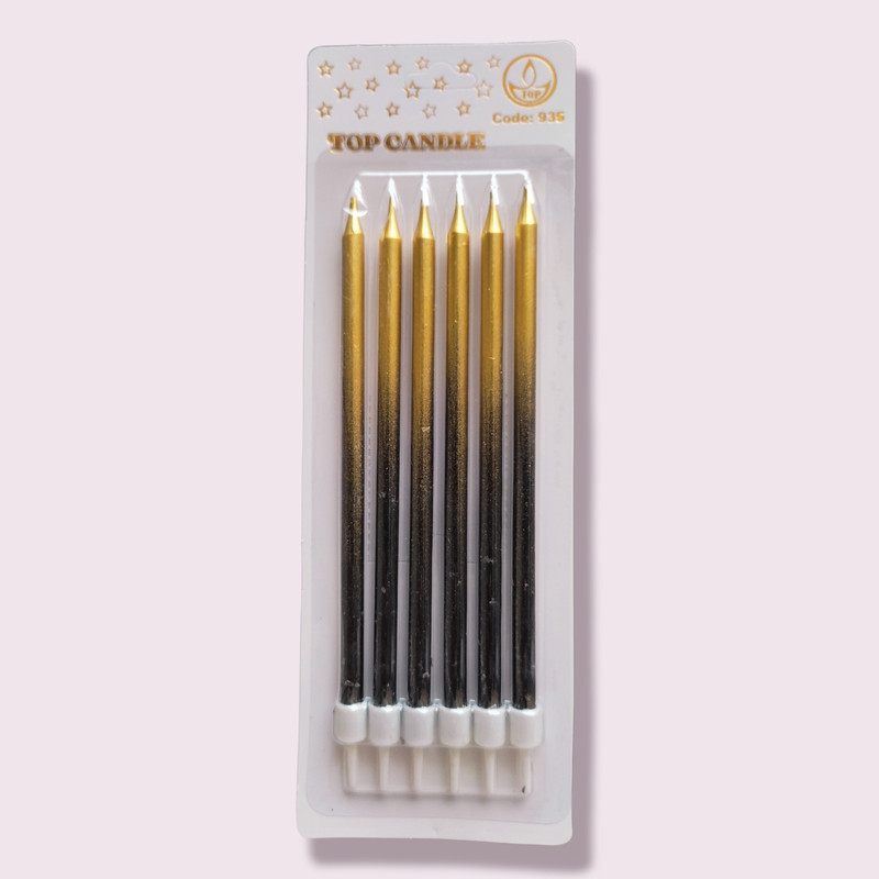 شمع تولد مدل تاپ کد 935 بسته 6 عددی