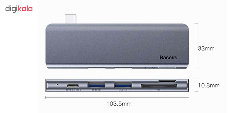 هاب 5 پورت USB-C باسئوس مدل UCN3266