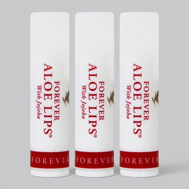 بالم لب ماتیکی فوراور مدل Aloe Lips حجم 4.25ml نرم‌کننده، مرطوب‌کننده، آبرسان و محافظت‌کننده لب در برابر خشکی و آسیب‌های محیطی، مجموعه 3 عددی