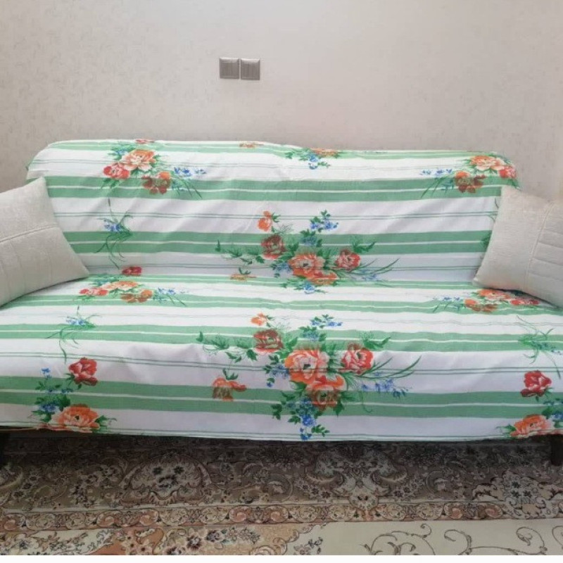 ملحفه نخ پنبه‌ای مدل شمد طرح ۳۳۳ دو نفره سایز ۲۰۰×۲۲۰ سانتی‌متر