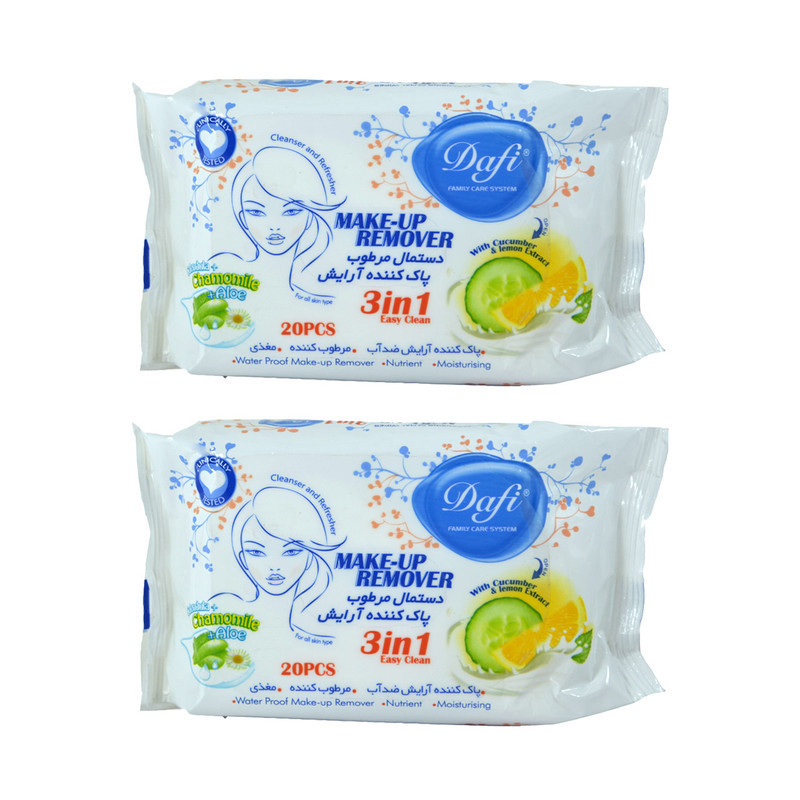 دستمال مرطوب دافی مدل Lc3 مجموعه 2 عددی