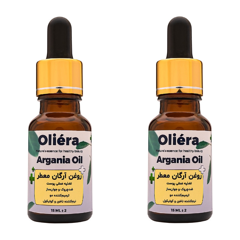 روغن آرگان اُلیئرا مدل +A حجم 15 میلی لیتر بسته 2 عددی