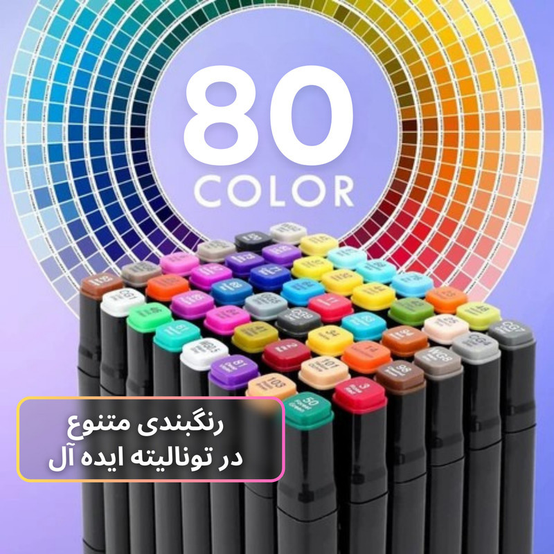 ماژیک راندو تونیوا مدل Touch 80 به همراه محلول احیای ماژیک مجموعه ۸۰ عددی